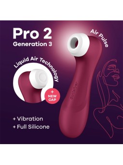 Pro 2 Gen 3 Liquid Air Technology Suction and Vibration Wine Red