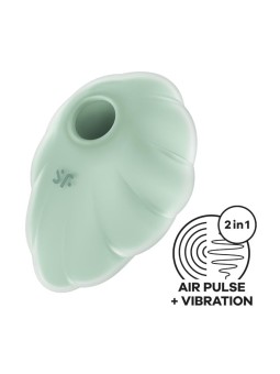 Cloud Dancer Clit Sucker and Vibe Mint