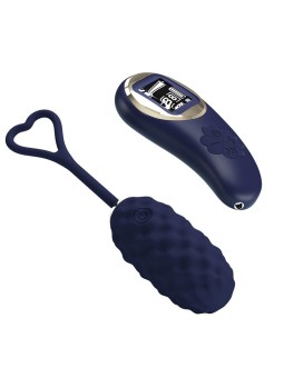 Vivian Vibrating Egg with Digital Screen Remote Control Blue