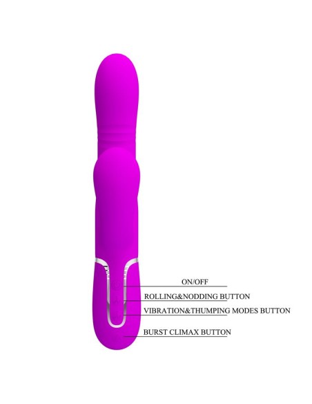 Mariana Vibrator 4 in 1 Silicone Fuchsia