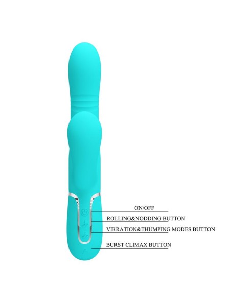 Mariana Vibrator 4 in 1 Silicone Turquoise