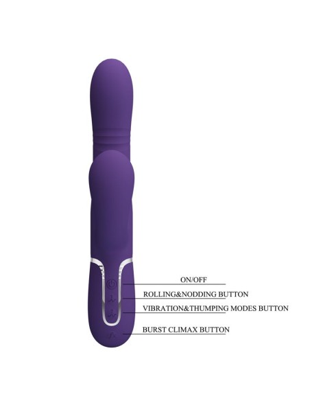 Mariana Vibrator 4 in 1 Silicone Purple