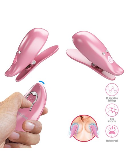 Cailey Nipple Clamps with Vibration and Remote