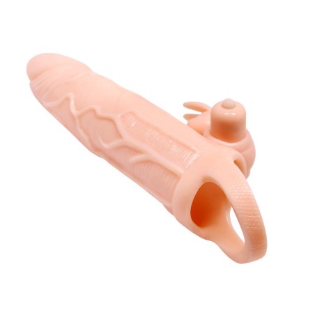 Brave Man Penis Sleeve with Vibration  + 5cm