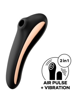Dual Kiss Clitoris Sucker and Vibe 2 in 1 Black