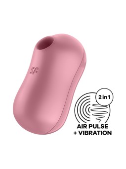 Cotton Candy Clitoris Sucker and Vibrator Light Red